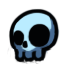 A blue skull